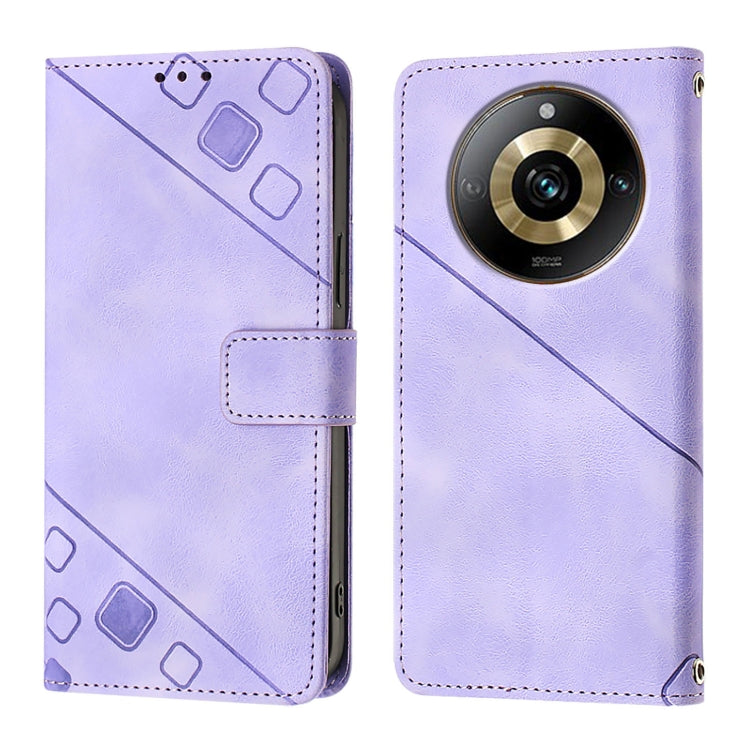 For Realme Narzo 60 Pro Global Skin-feel Embossed Leather Phone Case