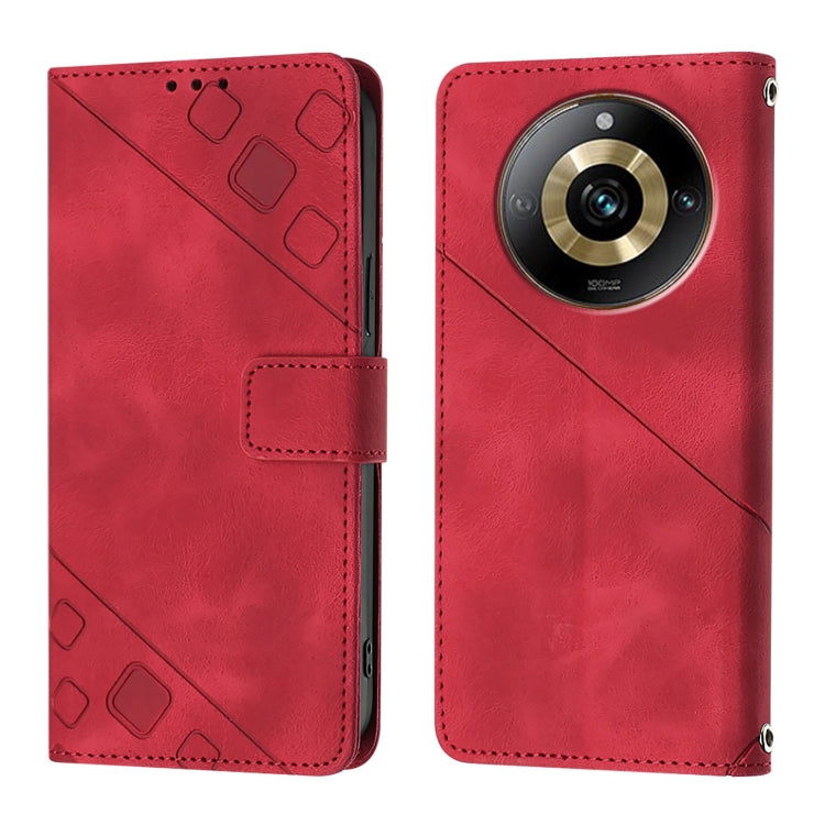 For Realme Narzo 60 Pro Global Skin-feel Embossed Leather Phone Case