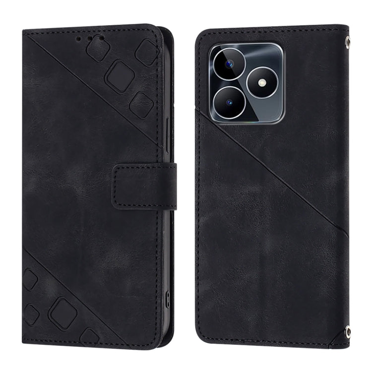 For Realme Note 50 4G Global / Realme C51 4G Skin-feel Embossed Leather Phone Case
