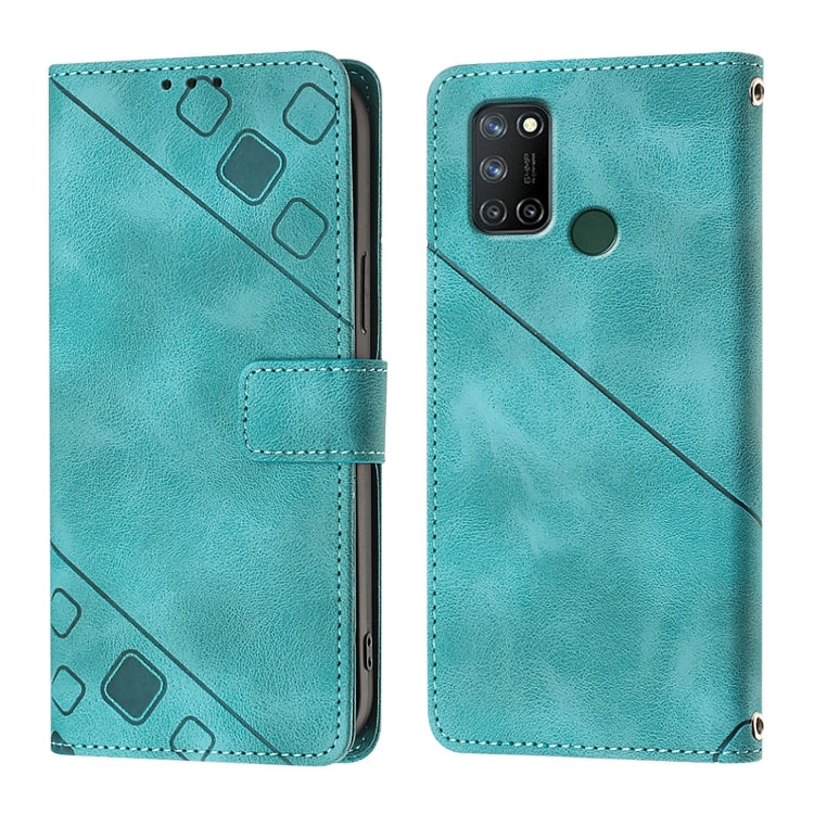 For Realme C17 / 7i Skin-feel Embossed Leather Phone Case