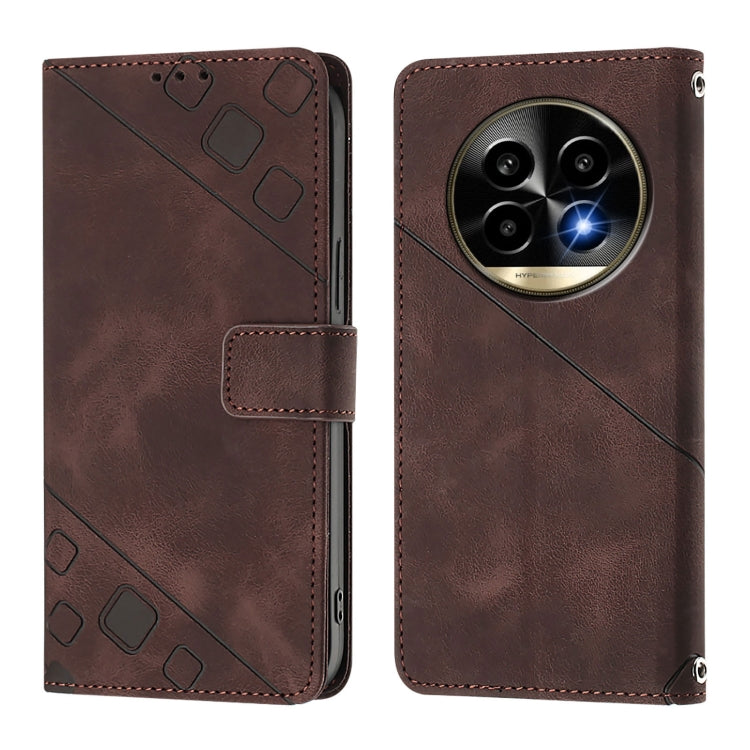 For Realme 13 Pro 5G / 13 Pro+ 5G Skin-feel Embossed Leather Phone Case
