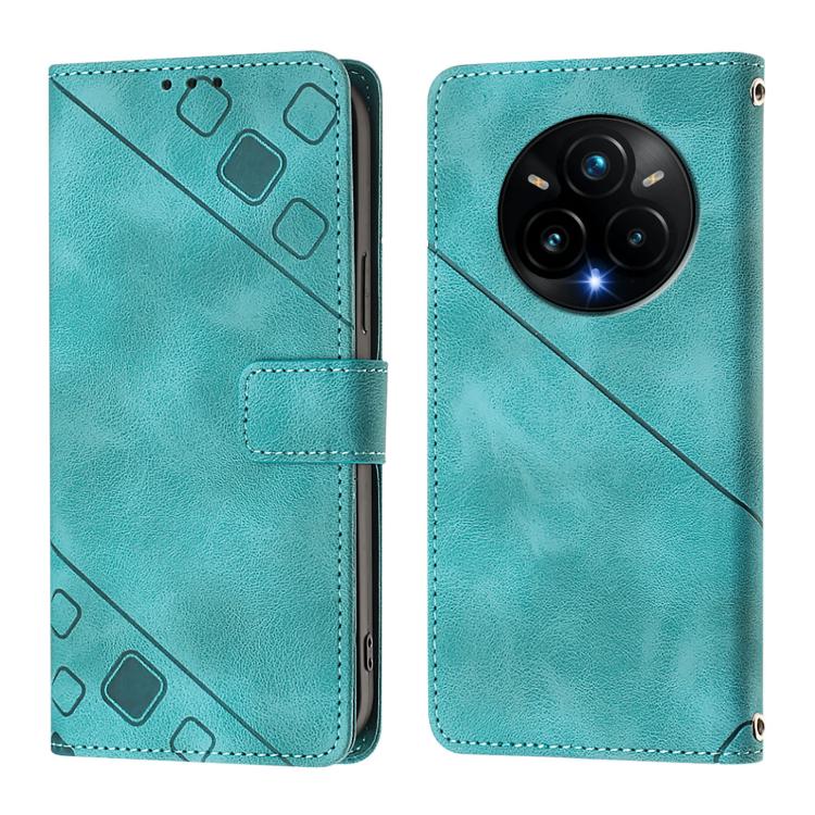 For Realme 14 Pro+ 5G Skin-feel Embossed Leather Phone Case