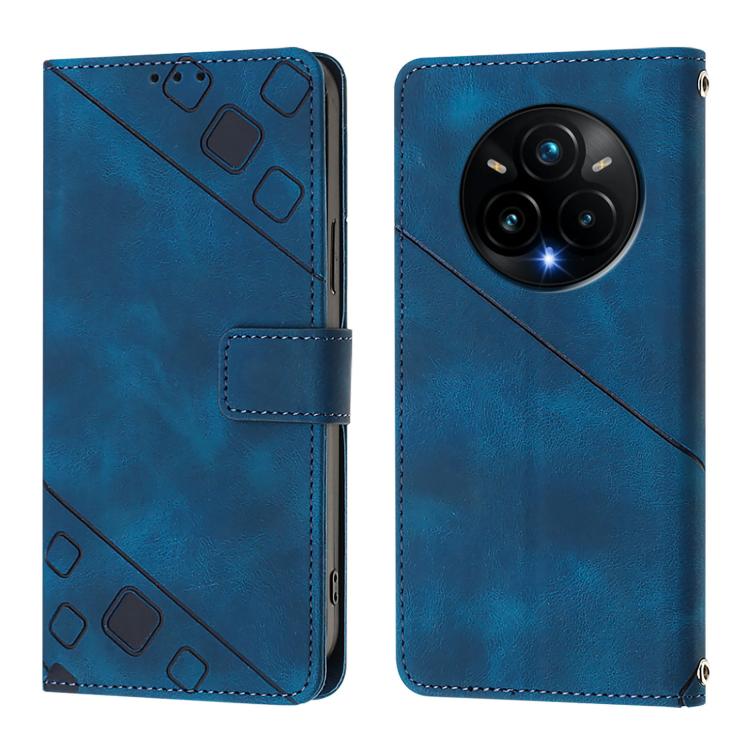 For Realme 14 Pro+ 5G Skin-feel Embossed Leather Phone Case