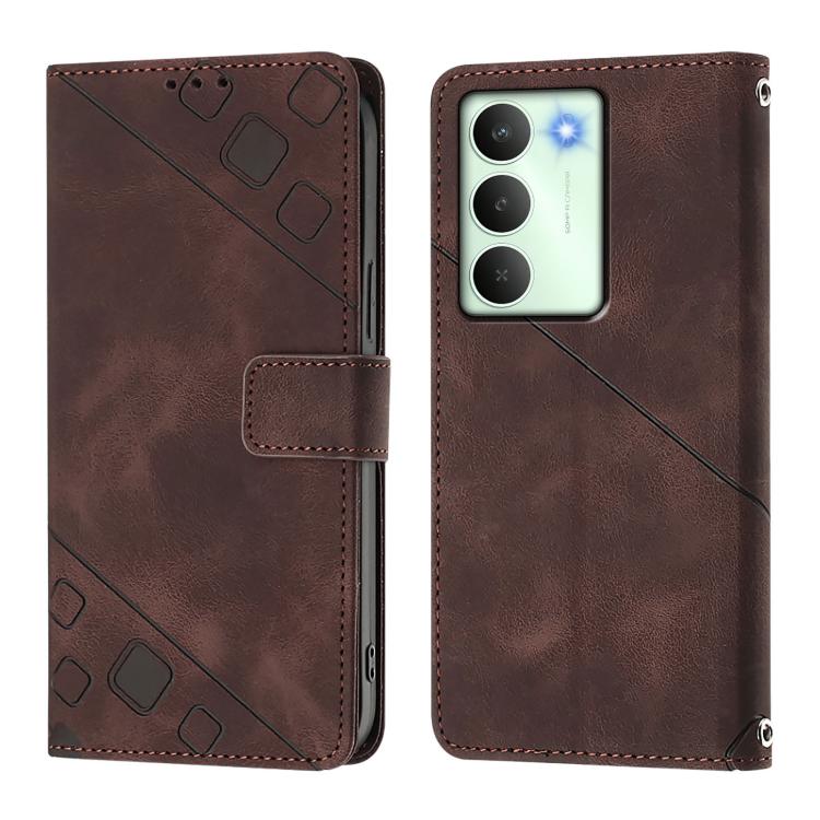 For Realme V70 / 14x Global / C75 5G Skin-feel Embossed Leather Phone Case