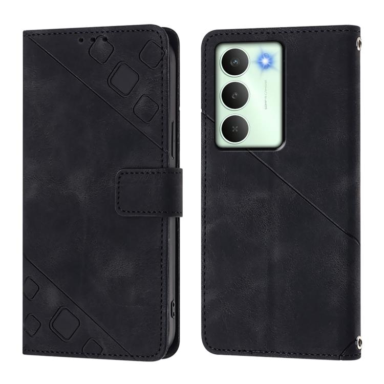 For Realme V70 / 14x Global / C75 5G Skin-feel Embossed Leather Phone Case
