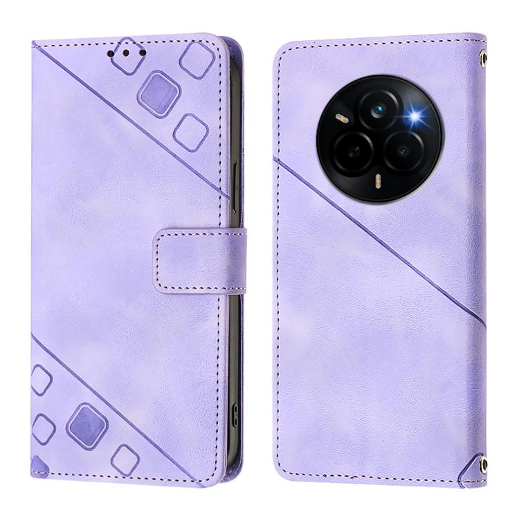 For Realme Narzo 80 Pro / 14 Pro 5G India Skin-feel Embossed Leather Phone Case