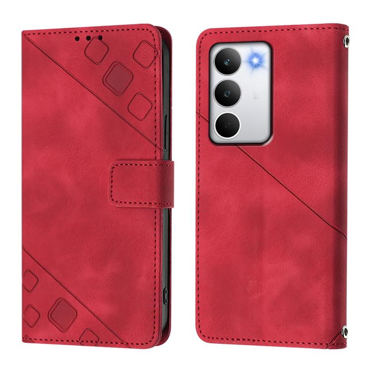 For Realme C71 4G Global Skin-feel Embossed Leather Phone Case