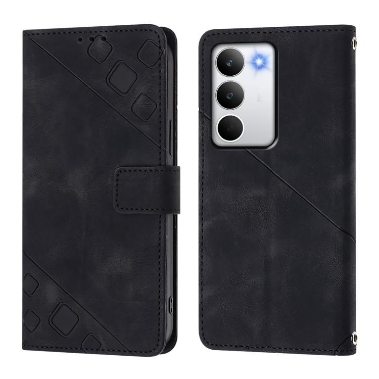 For Realme C71 4G Global Skin-feel Embossed Leather Phone Case