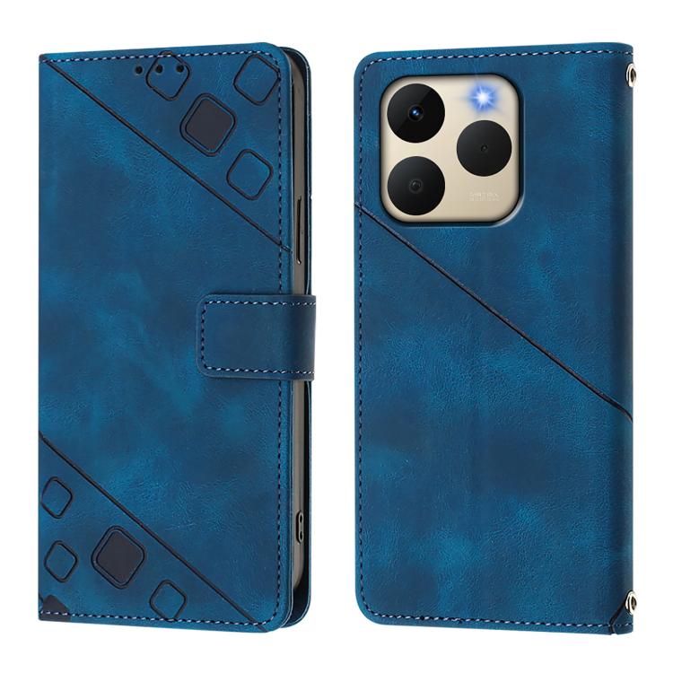 For Realme 15T 5G Global Skin-feel Embossed Leather Phone Case