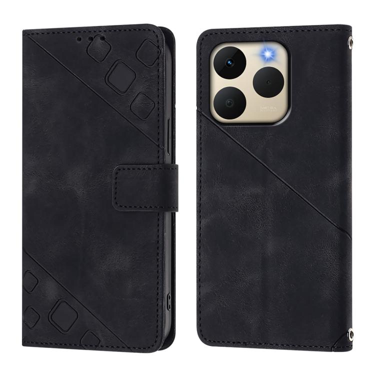 For Realme 15T 5G Global Skin-feel Embossed Leather Phone Case