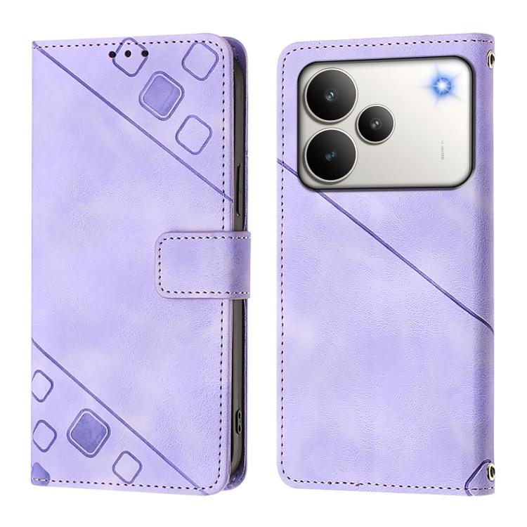 For Realme P4 Pro 5G Skin-feel Embossed Leather Phone Case