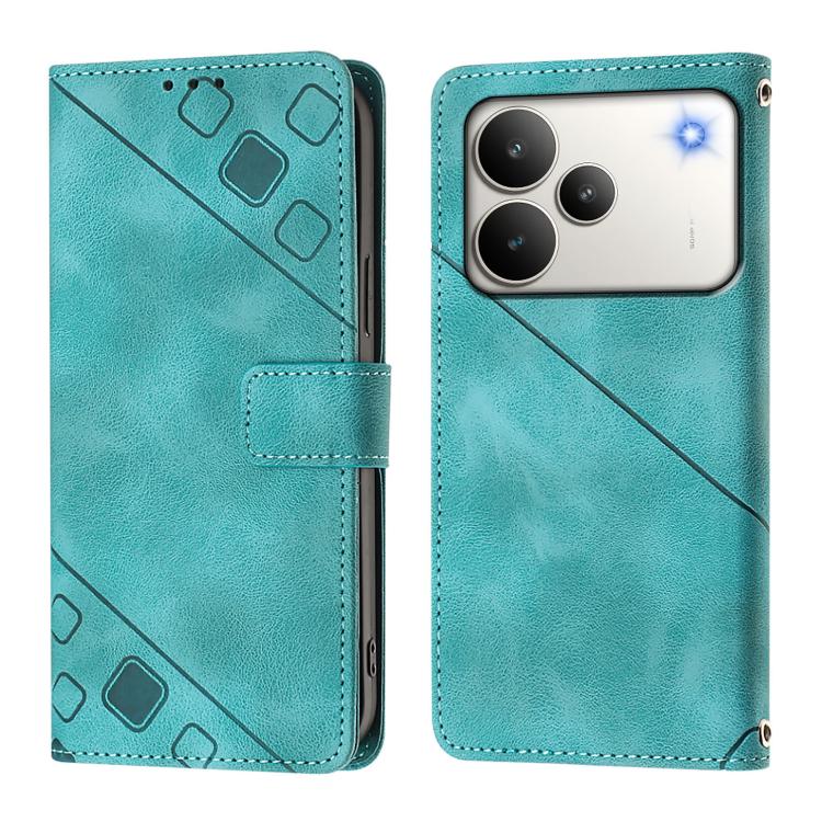For Realme P4 Pro 5G Skin-feel Embossed Leather Phone Case