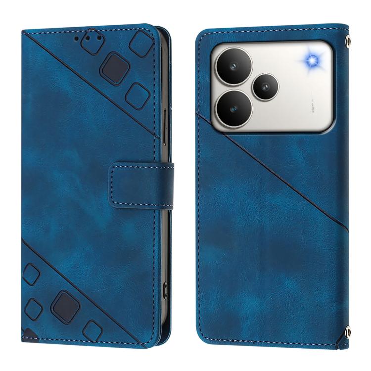 For Realme P4 Pro 5G Skin-feel Embossed Leather Phone Case