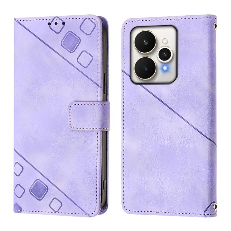 For Realme 15 / 15 Pro 5G Global Skin-feel Embossed Leather Phone Case