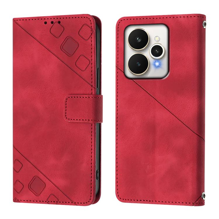 For Realme 15 / 15 Pro 5G Global Skin-feel Embossed Leather Phone Case
