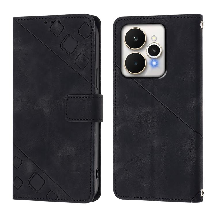 For Realme 15 / 15 Pro 5G Global Skin-feel Embossed Leather Phone Case