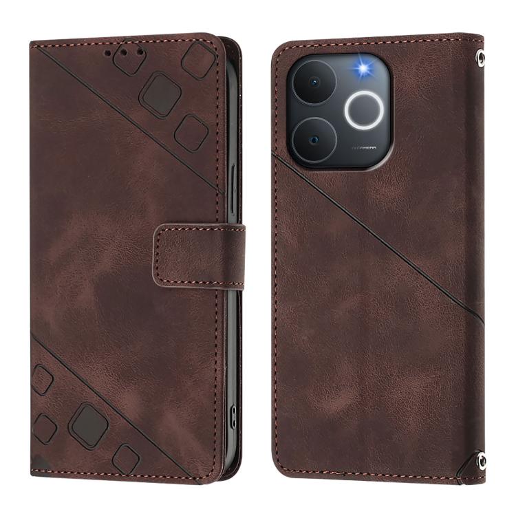 For Realme Note 70 4G / 70T 4G Skin-feel Embossed Leather Phone Case
