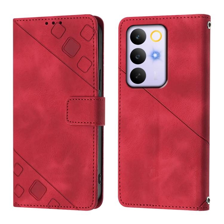 For Realme C85 5G / 15x 5G India Skin-feel Embossed Leather Phone Case