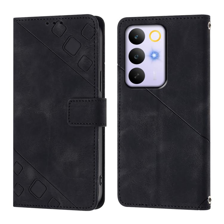 For Realme C85 5G / 15x 5G India Skin-feel Embossed Leather Phone Case