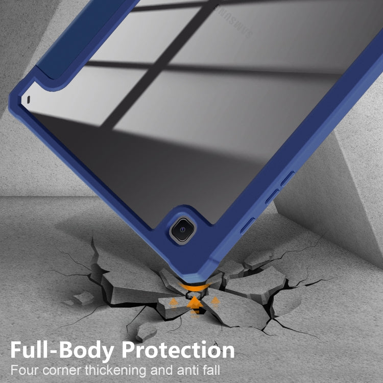 For Samsung Galaxy Tab S6 Lite Acrylic 3-Fold Solid Color Smart Leather Tablet Case