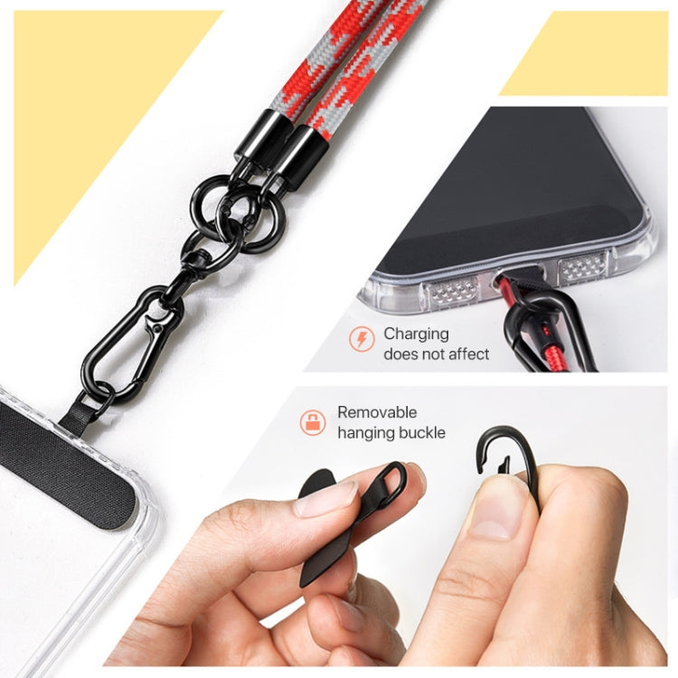 8mm Adjustable Phone Anti-lost Neck Chain Nylon Crossbody Lanyard, Adjustable Length: about 75-135cm