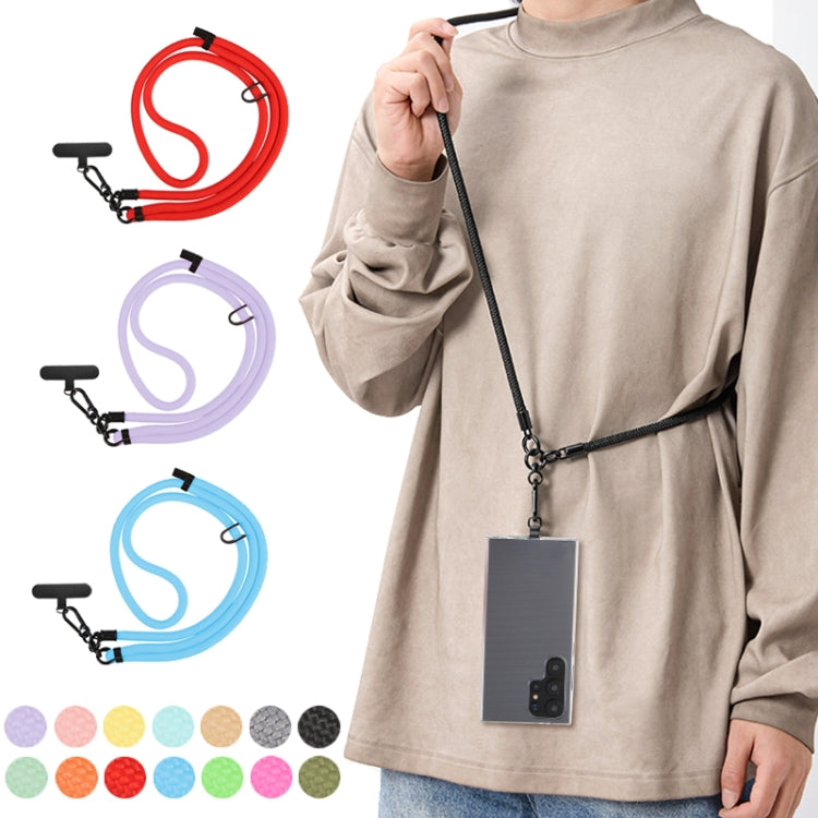 10mm Solid Color Adjustable Phone Anti-lost Neck Chain Nylon Crossbody Lanyard, Adjustable Length: about 75-135cm
