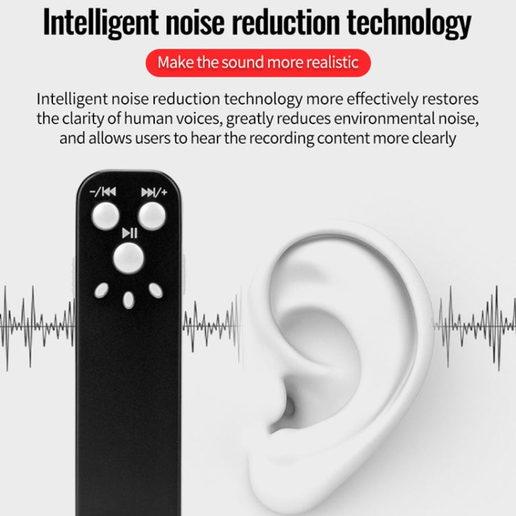 JNN J1 Mini Smart HD Noise Cancelling Voice Recorder, Memory:8GB - Black