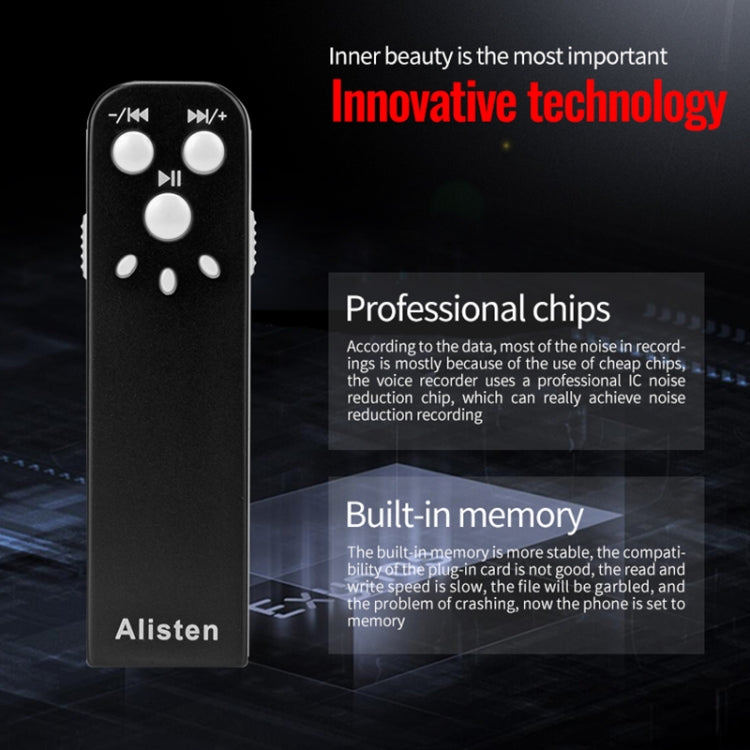 JNN J1 Mini Smart HD Noise Cancelling Voice Recorder, Memory:32GB - Black