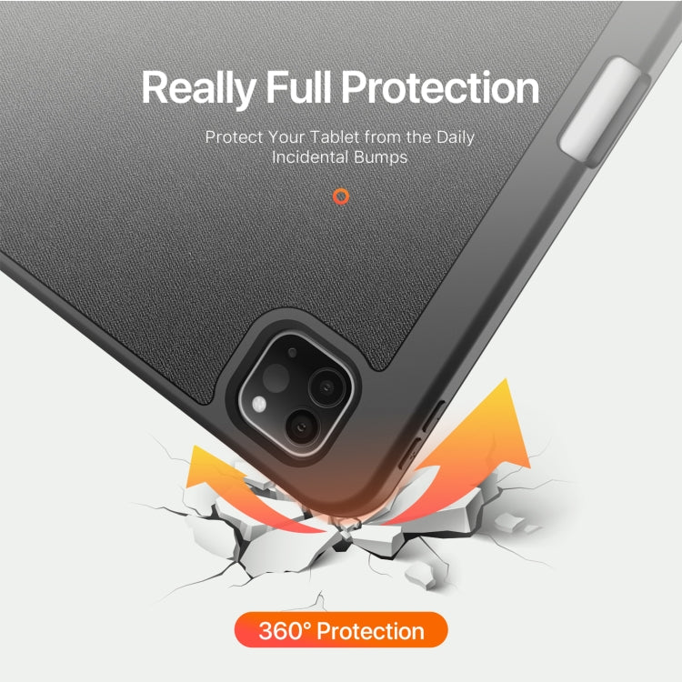 For iPad Pro 11 2025 / 2024 DUX DUCIS Domo Series Cloth Texture Magnetic Leather Tablet Case