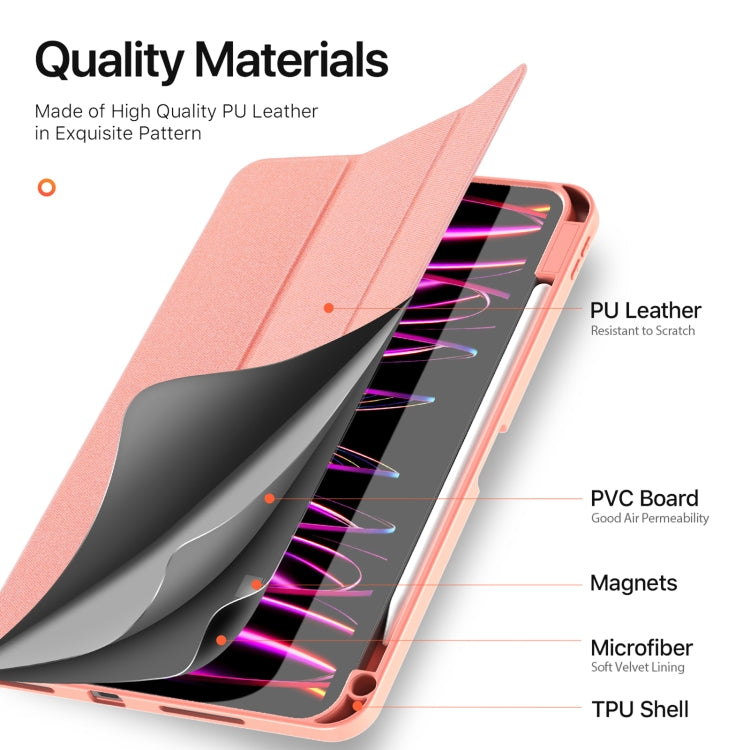 For iPad Pro 11 2025 / 2024 DUX DUCIS Domo Series Cloth Texture Magnetic Leather Tablet Case