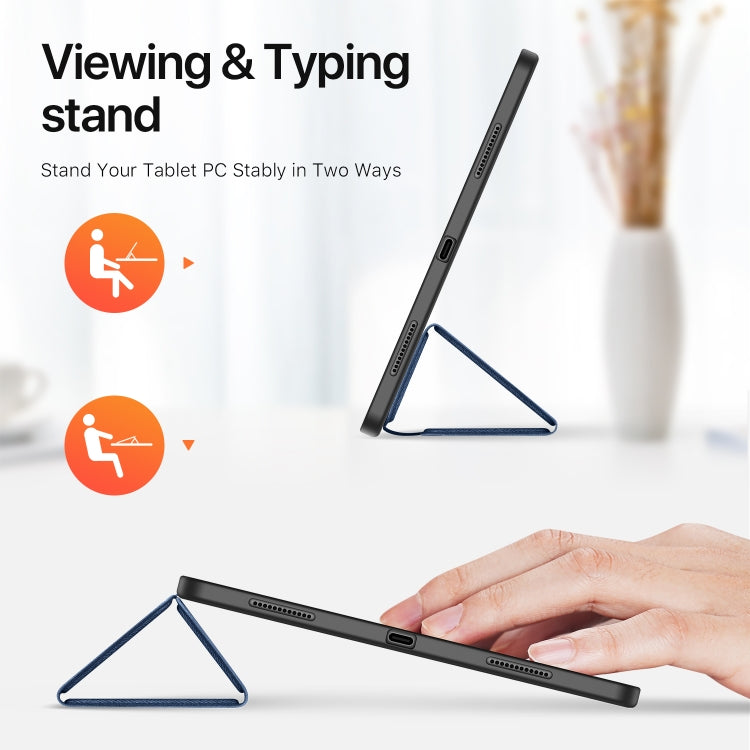 For iPad Air 13 2024 / 2025 / 2026 DUX DUCIS Domo Series Cloth Texture Magnetic Leather Tablet Case