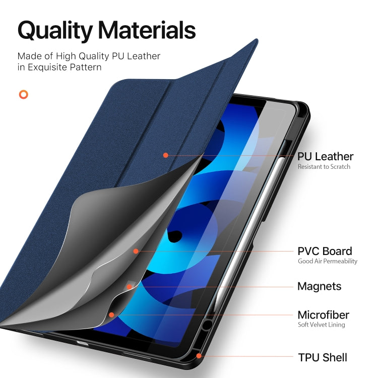 For iPad Air 13 2024 / 2025 / 2026 DUX DUCIS Domo Series Cloth Texture Magnetic Leather Tablet Case