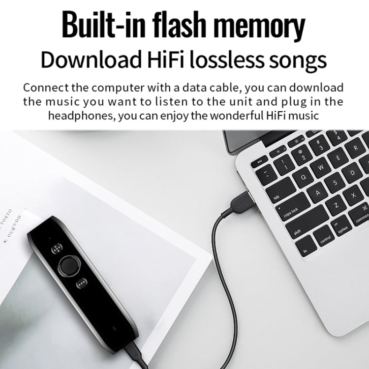 JNN L3 Bluetooth 4.2 Audio Receiver MP3 Player, Memory:32GB - Black