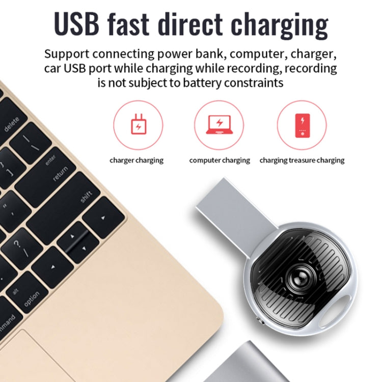 JNN S13 Zinc Alloy U-disk Voice Recorder, Memory:4GB - Silver