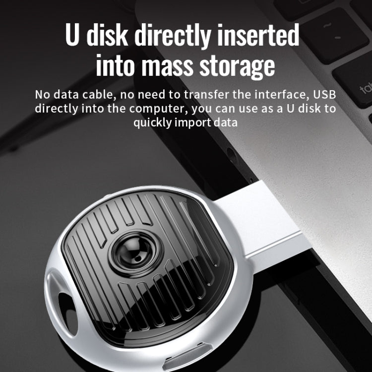 JNN S13 Zinc Alloy U-disk Voice Recorder, Memory:8GB - Silver