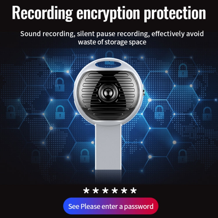 JNN S13 Zinc Alloy U-disk Voice Recorder, Memory:8GB - Silver