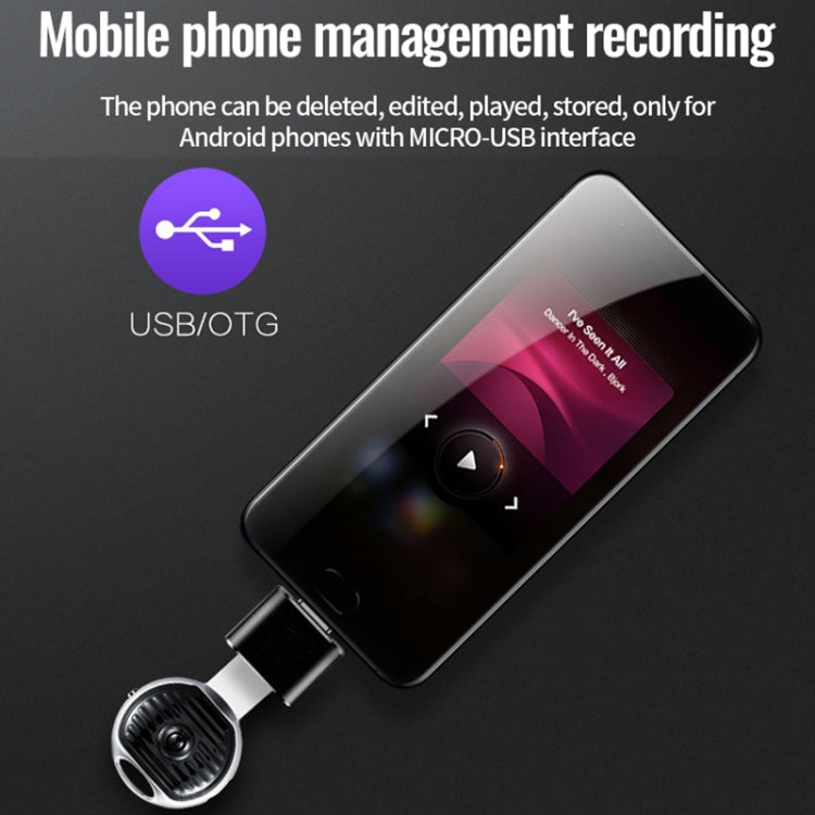 JNN S13 Zinc Alloy U-disk Voice Recorder, Memory:16GB - Silver