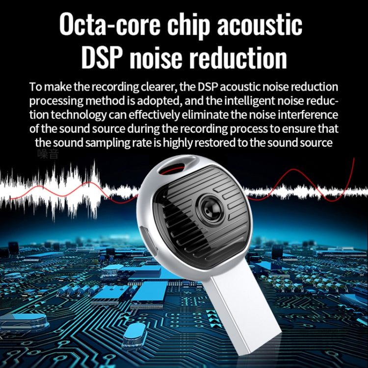 JNN S13 Zinc Alloy U-disk Voice Recorder, Memory:16GB - Silver