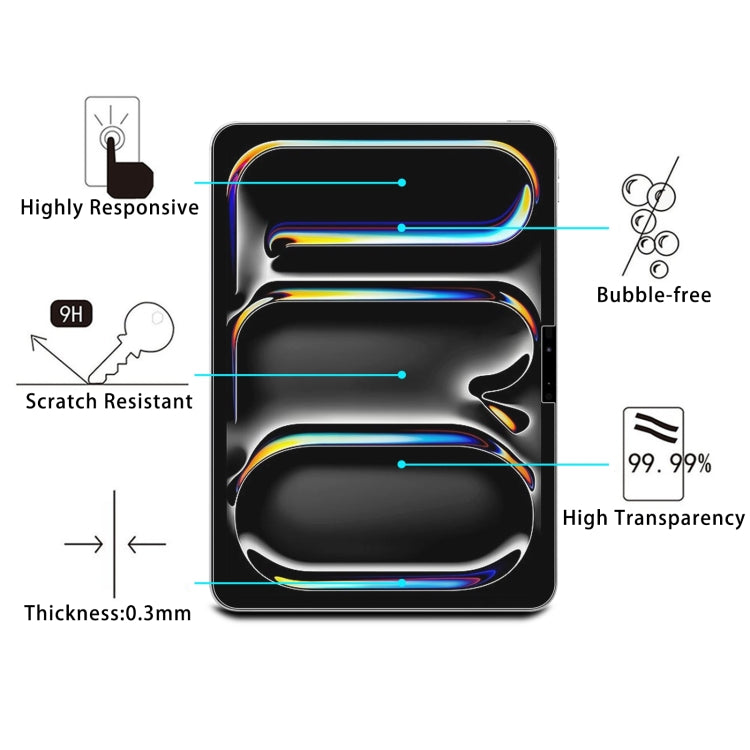 For iPad Pro 11 2025 / 2024 0.26mm 9H 2.5D Explosion-proof Tempered Glass Film
