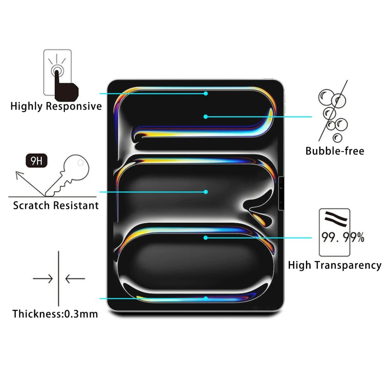 For iPad Pro 13 2025 / 2024 0.26mm 9H 2.5D Explosion-proof Tempered Glass Film