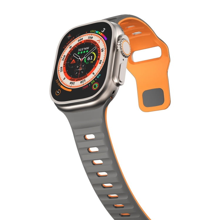 For Apple Watch SE 2023 40mm Wave Texture Reverse Buckle Silicone Watch Band