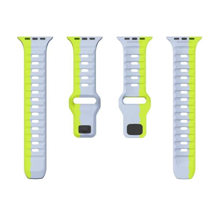 For Apple Watch SE 2023 40mm Wave Texture Reverse Buckle Silicone Watch Band