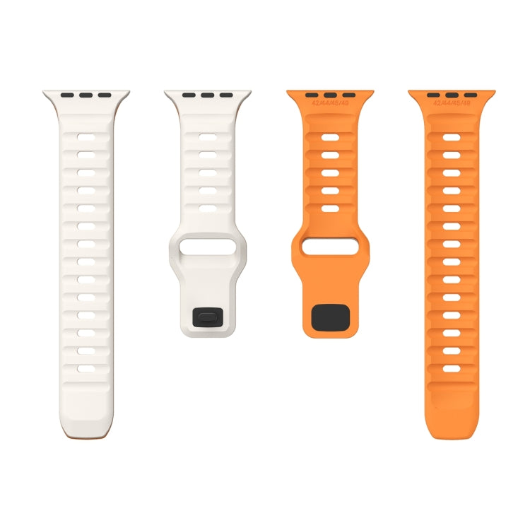 For Apple Watch Series 5 40mm Wave Texture Reverse Buckle Silicone Watch Band