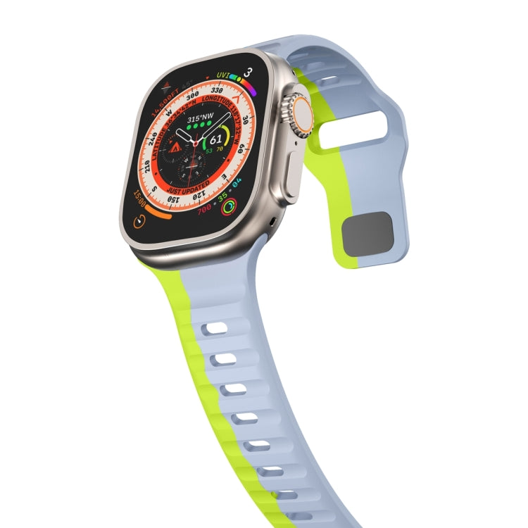 For Apple Watch Series 4 40mm Wave Texture Reverse Buckle Silicone Watch Band
