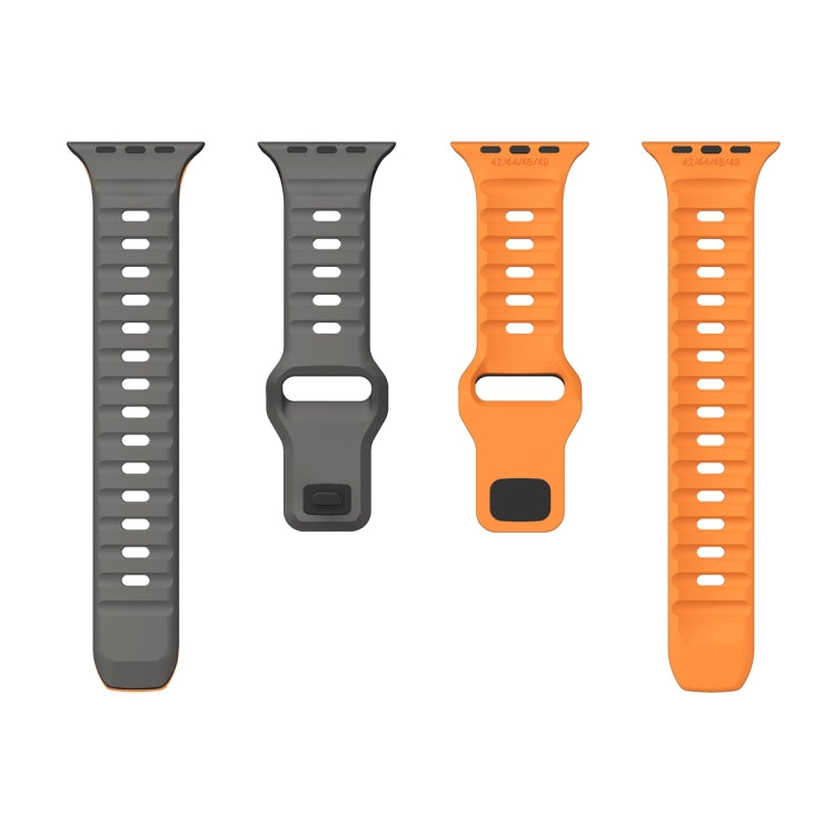 For Apple Watch 38mm Wave Texture Reverse Buckle Silicone Watch Band