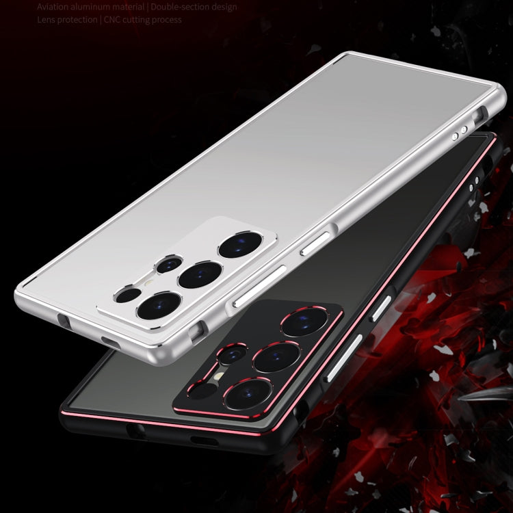 For Samsung Galaxy S24 Ultra 5G Aurora Series Lens Protector + Metal Frame Phone Case