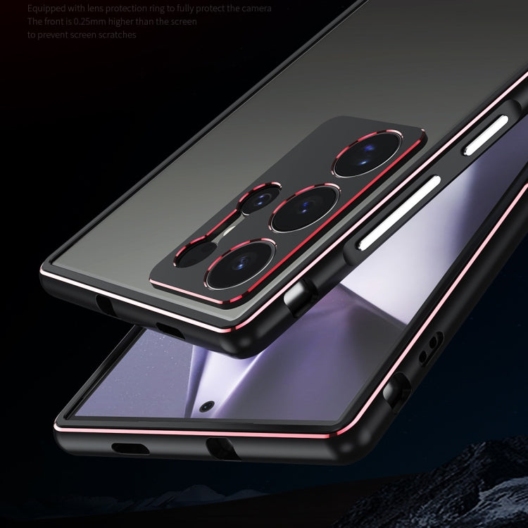 For Samsung Galaxy S24 Ultra 5G Aurora Series Lens Protector + Metal Frame Phone Case