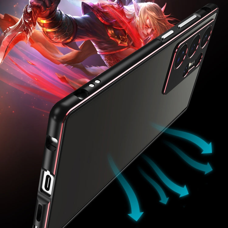 For Samsung Galaxy S24 Ultra 5G Aurora Series Lens Protector + Metal Frame Phone Case