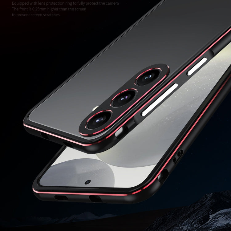 For Samsung Galaxy S24+ 5G Aurora Series Lens Protector + Metal Frame Phone Case