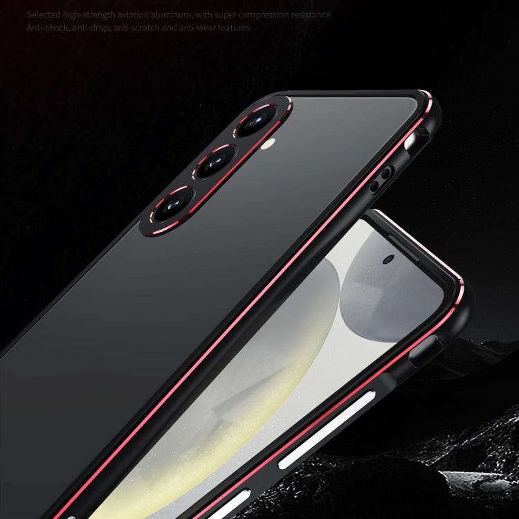For Samsung Galaxy S24+ 5G Aurora Series Lens Protector + Metal Frame Phone Case